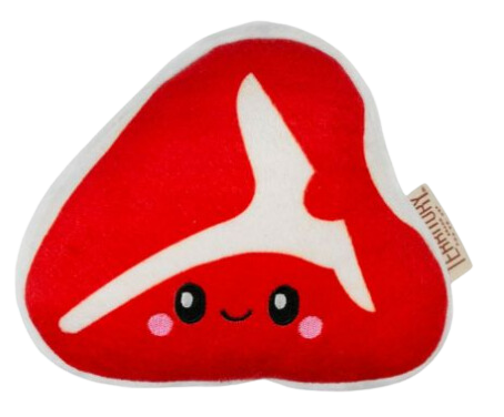 Territory Plush Squeaker Dog Toy - Steak 6