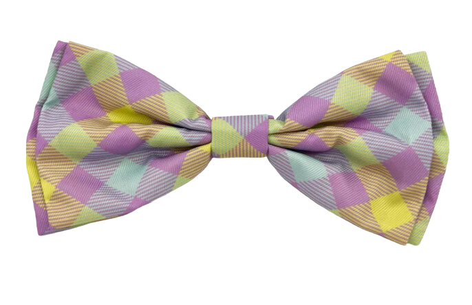 Huxley & Kent Lavender Lemon Check Bow Tie