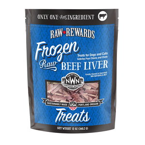Northwest Naturals Raw Rewards Frozen Dog & Cat Treats Beef Liver 12oz Bag