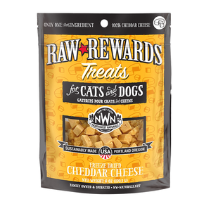 Northwest Naturals Raw Rewards Freeze-Dried Dog & Cat Treats Cheddar Cheese 6oz Bag