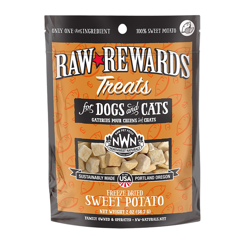 Northwest Naturals Raw Rewards Freeze-Dried Dog & Cat Treats Sweet Potato 2oz Bag