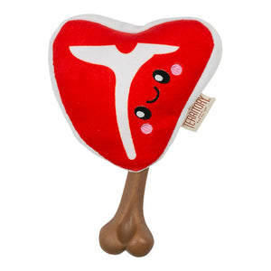 Territory 2-In-1 Dog Toy - Steak on the Bone 8"