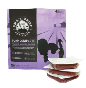 Oma's Pride Frozen Raw Purr Complete Feline Poultry Recipe 3lb Bag