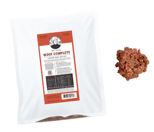 Oma's Pride Frozen Raw Woof Complete Canine Beef Recipe 4lb Block