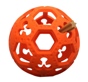 Tall Tails Natural Rubber Dog Toy - GOAT Flex-A-Ball Orange 5.5"