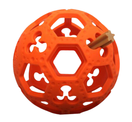 Tall Tails Natural Rubber Dog Toy - GOAT Flex-A-Ball Orange 5.5