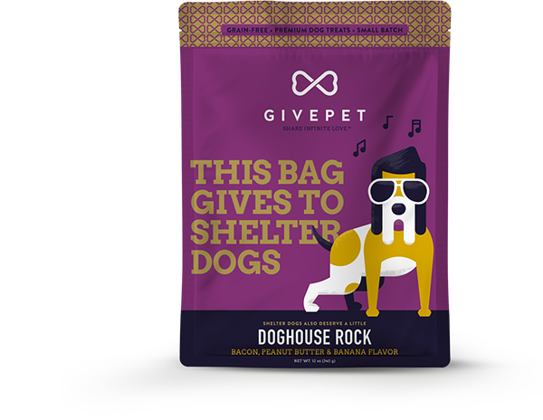 GivePet Biscuit Dog Treats - Grain-Free Doghouse Rock 12oz Bag