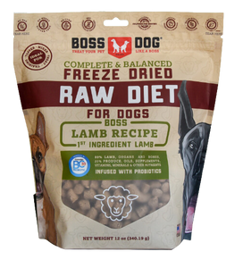 Boss Dog Freeze-Dried Complete Raw Lamb Nuggs 12oz Bag
