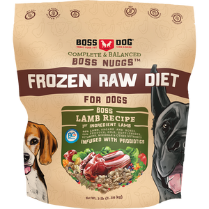 Boss Dog Frozen Complete Raw Lamb Nuggs 3lb Bag