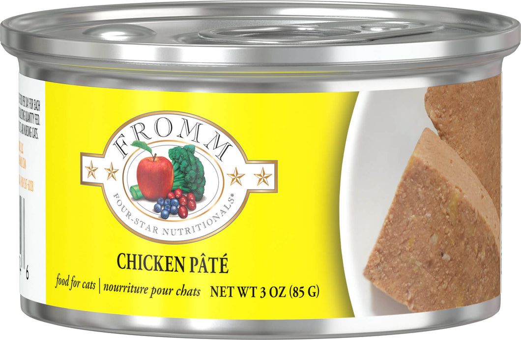 Fromm Wet Cat Food Four-Star Pâté Chicken 3oz Can Single