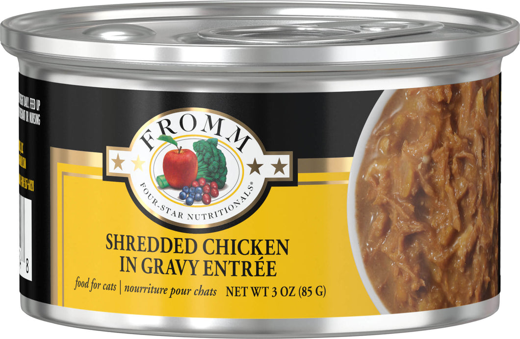 Fromm Wet Cat Food Four-Star Shredded Chicken 3oz Can Single