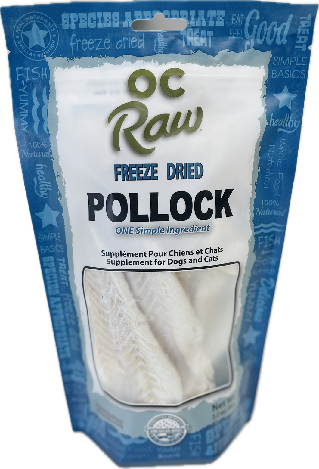 OC Raw Freeze-Dried Treats - Pollock 3.2oz Bag