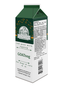 Solutions Dog & Cat Frozen GOATnog Cultured Raw Goat Milk - 1 quart (32oz)