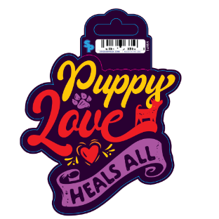 Sticker - Large - Puppy Love Heals All