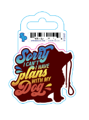 Sticker - Small - Dog Sayings - Plans With My Dog