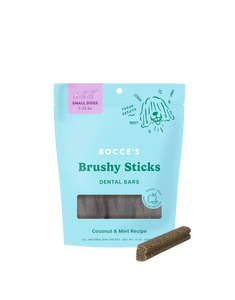 Bocce's Brushy Sticks 13oz Bag for Small Dogs - Coconut & Mint Flavor