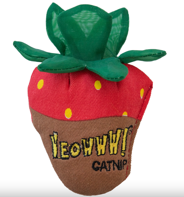 Yeowww! Strawberry Catnip Cat Toy - Chocolate (Brown)