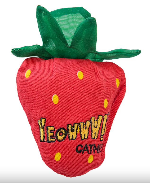 Yeowww! Strawberry Catnip Cat Toy - Red
