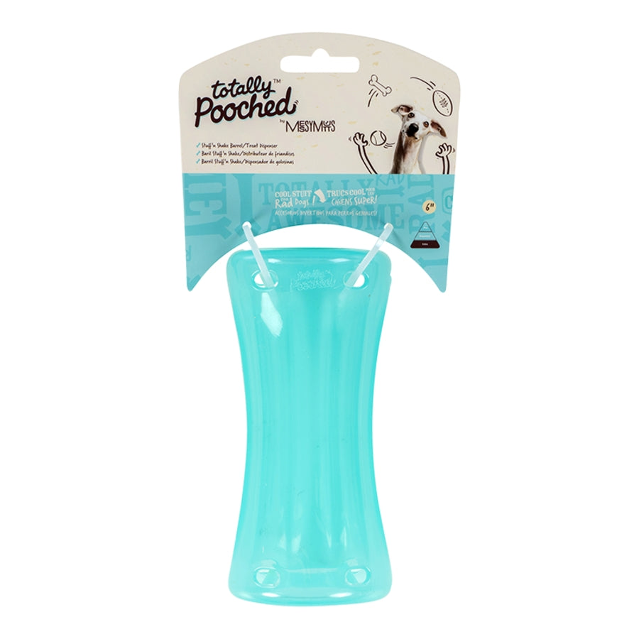 Messy Mutts Totally Pooched Dog Stuff N Shake Barrel Teal