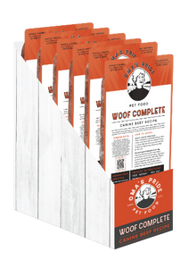 Oma's Pride Frozen Raw Woof Complete Canine Beef Recipe 1lb Block