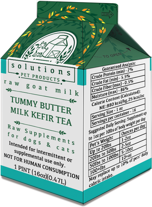 Solutions Dog & Cat Frozen Tummy Butter Tea Cultured Raw Goat Milk - 1 pint (16oz)