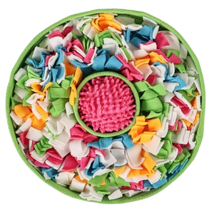 Cheerhunting Snuffy - Colorful Dog Hide Food Bowl - Green