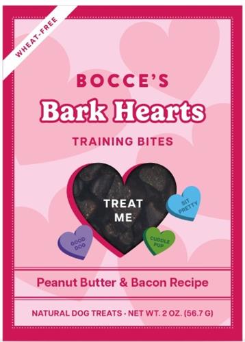 *Seasonal - SPRING* Bocce's Bakery Bark Hearts Training Bites for Dogs 2oz