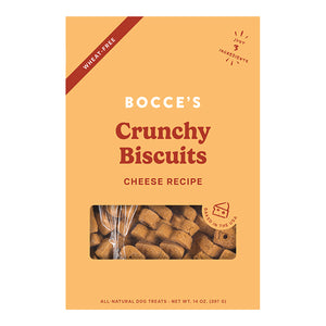 Bocce’s Crunchy Biscuit Dog Treats - Cheese 14oz box