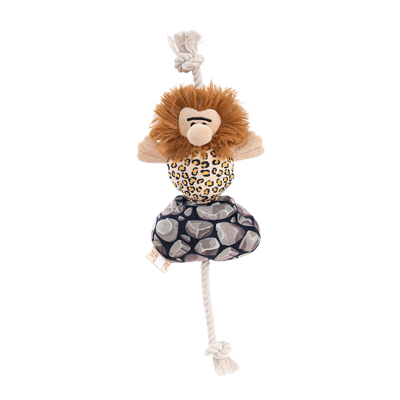 Territory Plush Treat & Tug Dog Toy with Rope - Caveman 19