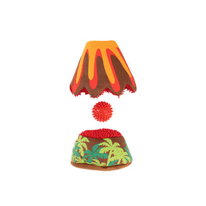 Territory 3-In-1 Plush Dog Toy - Volcano with Removable Fetch Ball 6"