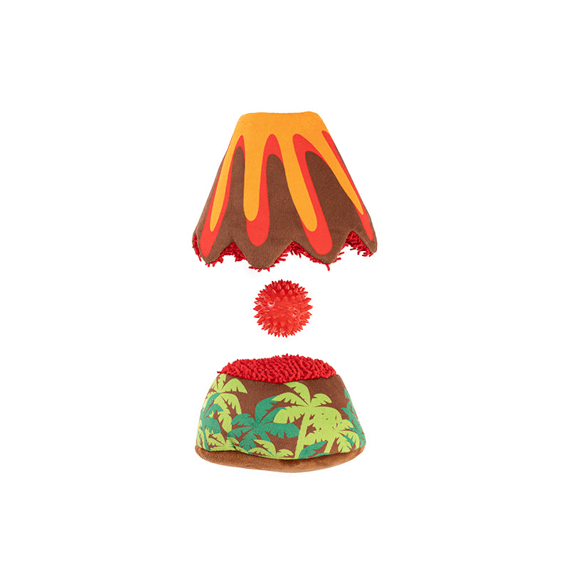Territory 3-In-1 Plush Dog Toy - Volcano with Removable Fetch Ball 6