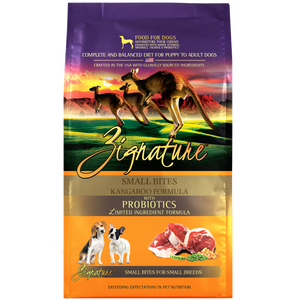 Zignature Dry Dog Food Grain-Free Small Bites Kangaroo Formula