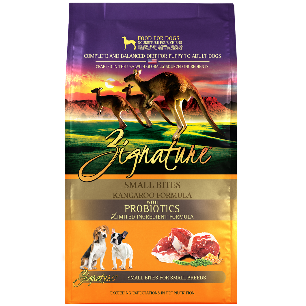 Zignature Dry Dog Food Grain-Free Small Bites Kangaroo Formula