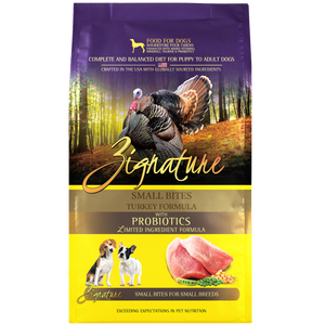 Zignature Dry Dog Food Grain-Free Small Bites Turkey Formula