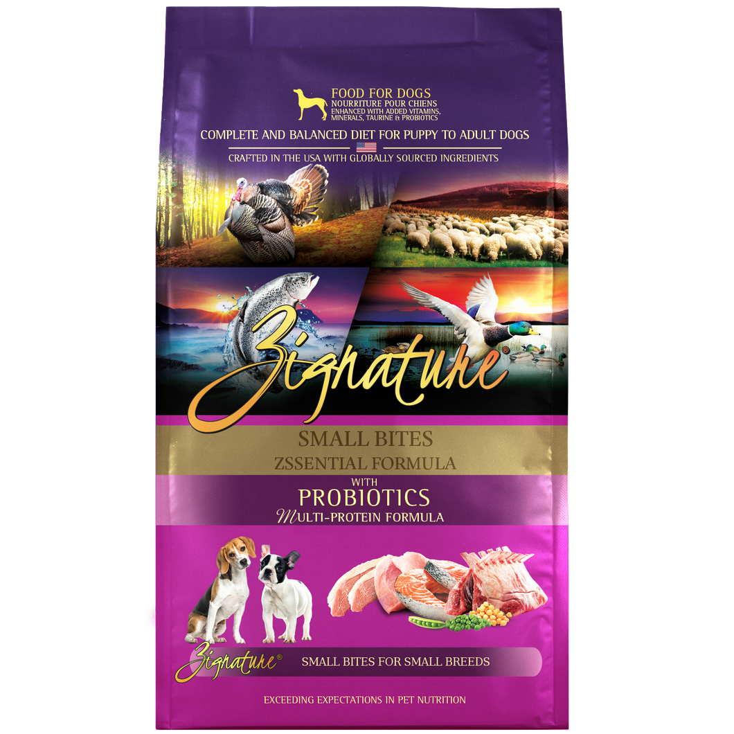 Zignature Dry Dog Food Grain-Free Small Bites Zssential Formula
