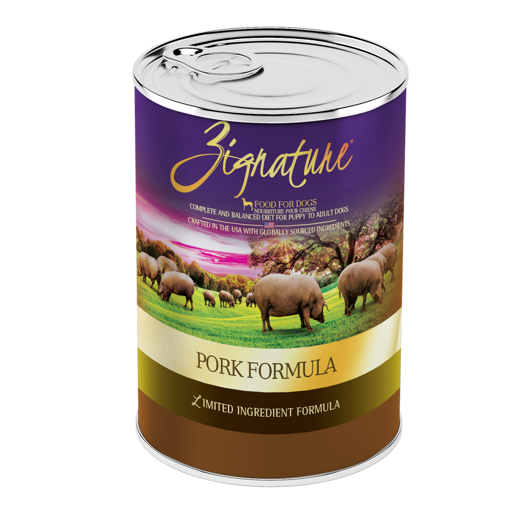 Zignature Wet Dog Food Grain-Free Pork Formula 13oz Can Single