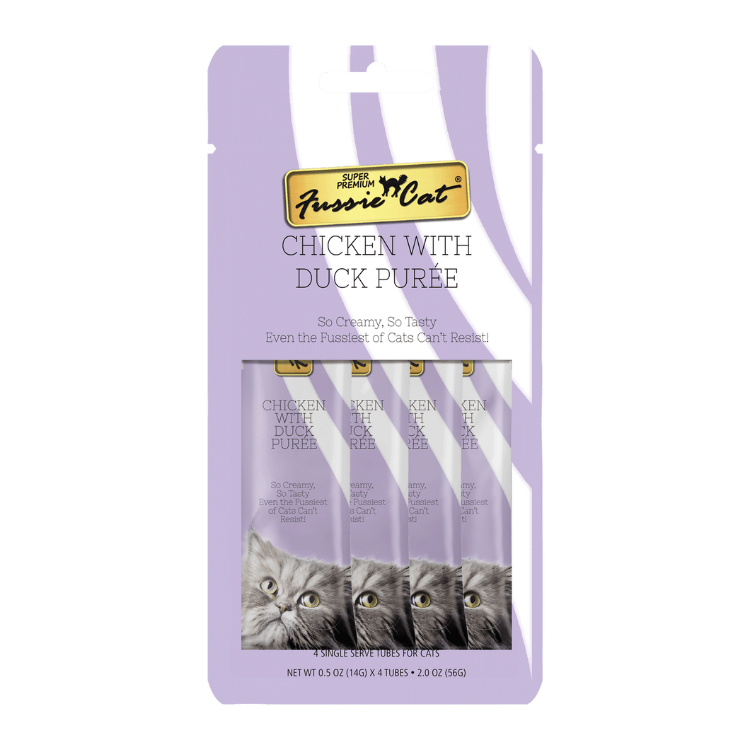 Fussie Cat Purée - Chicken with Duck 4pk 2oz Bag