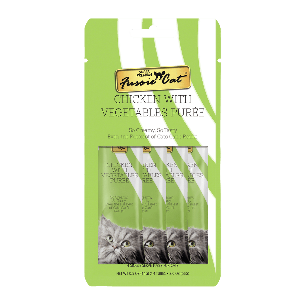 Fussie Cat Purée - Chicken with Vegetables 4pk 2oz Bag