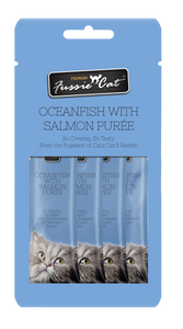 Fussie Cat Purée - Oceanfish with Salmon 4pk 2oz Bag