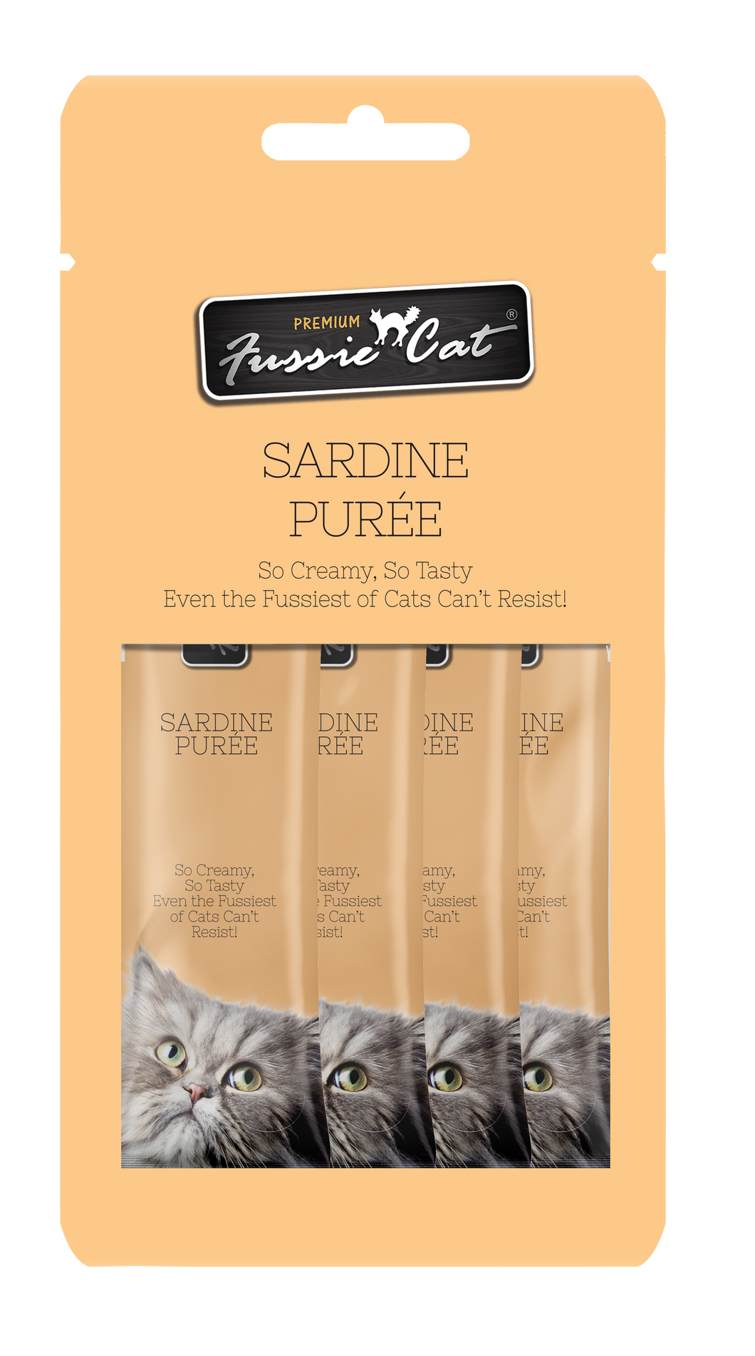 Fussie Cat Purée - Sardine 4pk 2oz Bag