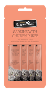 Fussie Cat Purée - Sardine with Chicken 4pk 2oz Bag