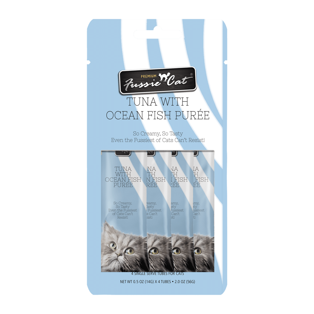 Fussie Cat Purée - Tuna with Oceanfish 4pk 2oz Bag