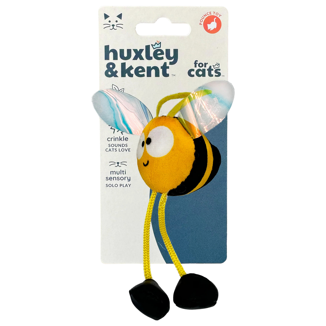 Kittybelles Bumble Bee Chirpy Cat Toy
