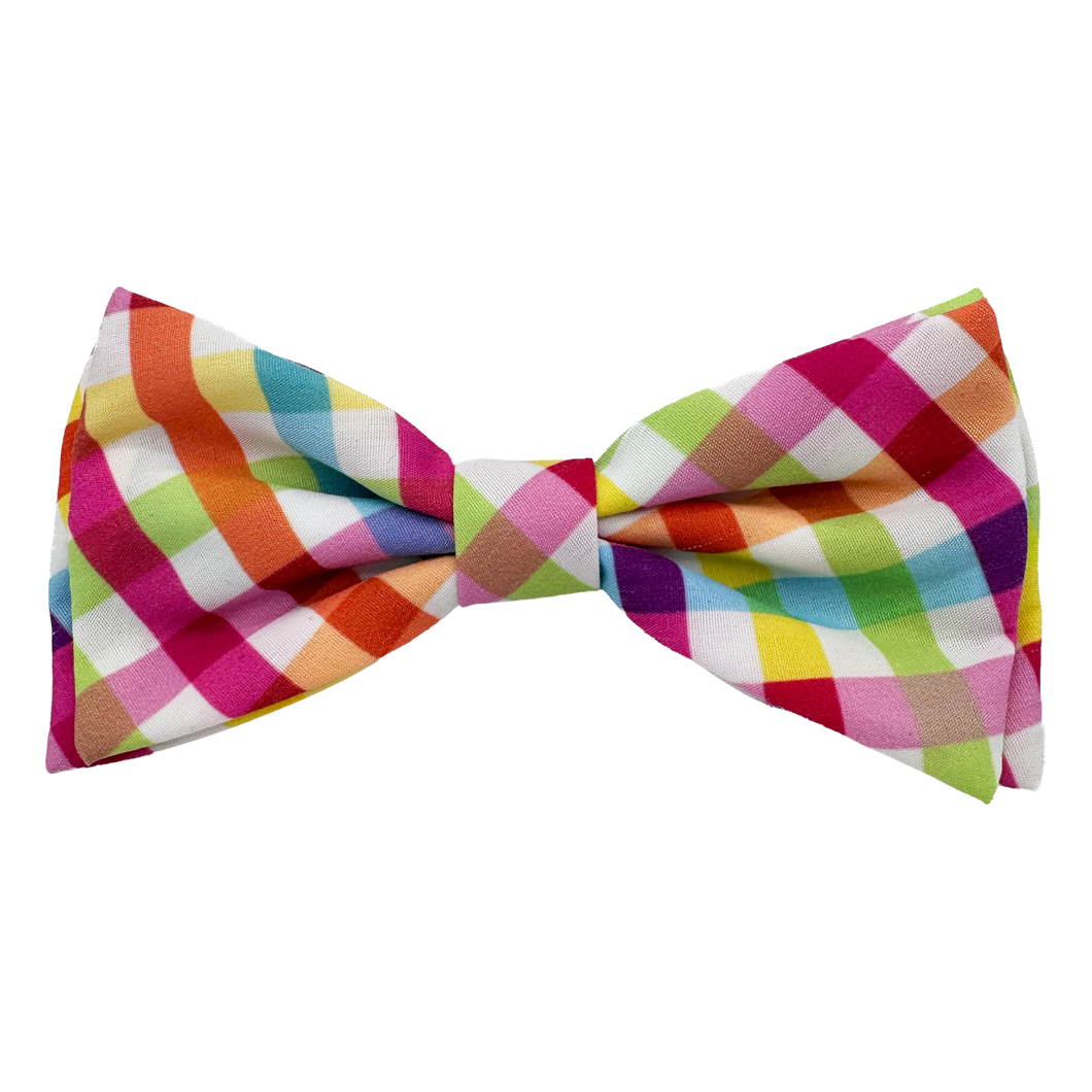 Huxley & Kent Yellow Orange Check Bow Tie -