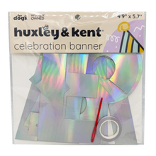 Load image into Gallery viewer, Huxley &amp; Kent Let's Pawty Iridescent Celebration Banner