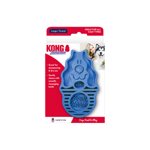Kong ZoomGroom Brush for Dogs - Boysenberry LRG