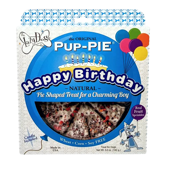 The Lazy Dog Cookie Company The Original Pup-Pie for Dogs -Happy Birthday for A Charming Boy 5oz