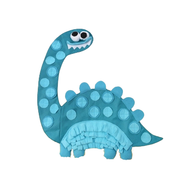 Cheerhunting Snuffy - Playful Blue Dinosaur Snuffle Mat