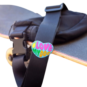 Jiby Dog Crew Silicone Dog Badge Charm - Love My Dog