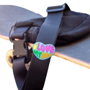 Jiby Dog Crew Silicone Dog Badge Charm - Love My Dog